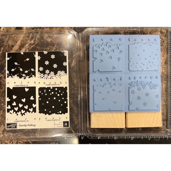 Stampin Up! Gently Falling Wood Mounted Rubber Stamp Set 2006 - Picture 2 of 2